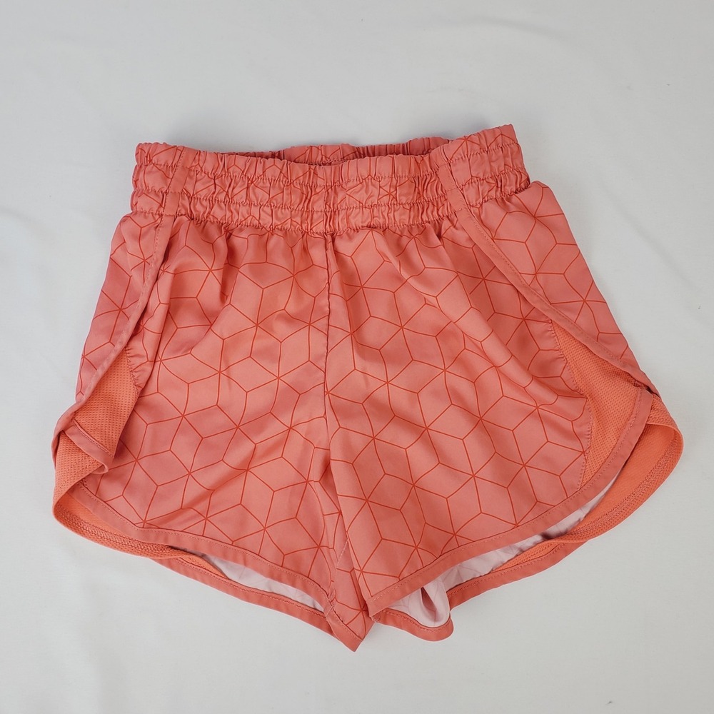 Athleta Girl Run Free Breathable Geometric Pink Running Shorts Large (10-12)